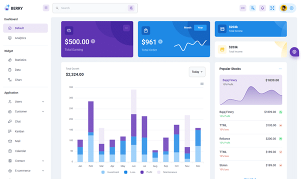 Berry MUI React Dashboard Template